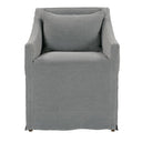 Odessa Slipcovered Dining Chair With Arms (no caster)