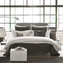 Astor Charcoal And Dove Bedding - Duvet Cover