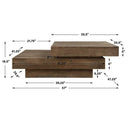 Rustic Planes Cocktail Table