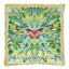 Celastrina Embroidered Turquoise Cotton Pillow