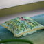 Celastrina Embroidered Turquoise Cotton Pillow