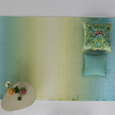 Celastrina Embroidered Turquoise Cotton Pillow