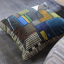 Raku Patchwork Velvet Decorative Pillow