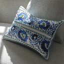 Enamel Flower Cotton Decorative Pillow
