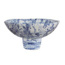Indigo Marble Pedestal Bowl
