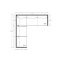 Freya Sectional 109 x 108" Bench