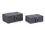 Blue Tweed Boxes (set of 2)