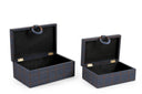 Blue Tweed Boxes (set of 2)