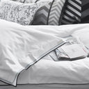 Astor Charcoal And Dove Bedding - Duvet Cover