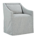 Odessa Armless Slipcovered Dining Chair (casters)