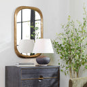 Malone Mirror in Brass