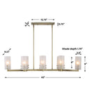 Mistie 8 Light Linear Chandelier