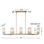 Mistie 8 Light Linear Chandelier