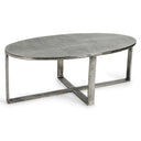 Flores Cast Aluminum Oval Coffee Table