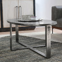 Flores Cast Aluminum Oval Coffee Table