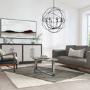 Flores Cast Aluminum Oval Coffee Table