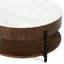 Lorna Marble/Solid Wood Round Cocktail  Table