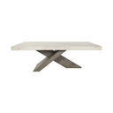 Durant Distressed Solid Wood Rectangle Cocktail Table