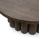 Tiber Solid Wood Round Cocktail  Table - Toasted Brown