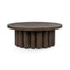 Tiber Solid Wood Round Cocktail  Table - Toasted Brown
