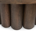 Tiber Solid Wood Round Cocktail  Table - Toasted Brown