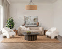 Tiber Solid Wood Round Cocktail  Table - Toasted Brown