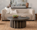 Tiber Solid Wood Round Cocktail  Table - Toasted Brown