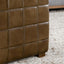 Carlo Leather Square Ottoman - Antique Brown