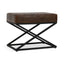 Bruno Leather Rectangle Stool