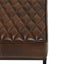 Bruno Leather Rectangle Stool