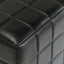 Carlo Leather Square Ottoman - Jet Black