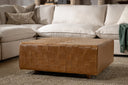 Aristo Leather Square Ottoman