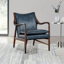 Kiannah Leather Club Chair - Ocean Blue