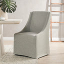 Warwick Upholstered Rolling Dining Chair