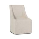 Warwick Upholstered Rolling Dining Chair