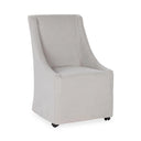 Warwick Upholstered Rolling Dining Chair