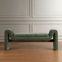 Moss Green Velvet Bench