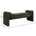 Moss Green Velvet Bench