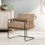 Toluca Leather Stationary Accent Chair