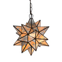 Large Antique Mirror Star Chandelier lit