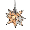 Extra Large Antique Mirror Star Chandelier illuminated