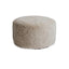 Shorn Curly Sheepskin Ottoman