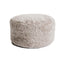 Shorn Curly Sheepskin Ottoman