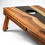 2x4 Black Epoxy Resin Live edge Cornhole Boards