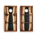 2x4 Black Epoxy Resin Live edge Cornhole Boards