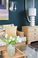 Palm Spray White Sconce lifestyle