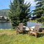 Whiskey Barrel Adirondack Chairs(2) and Table