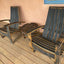 Whiskey Barrel Adirondack Chairs(2) and Table