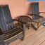 Whiskey Barrel Adirondack Chairs(2) and Table
