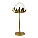 Palm Leaf Table Lamp lit